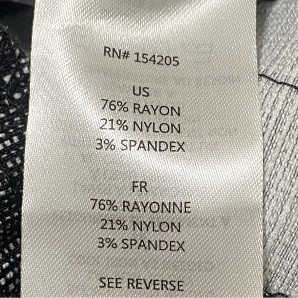 Cooper & Ella Plaid Ankle Pants Black White Stretch Career Trousers Size 14 NWT - Picture 7 of 9